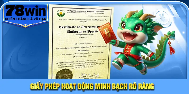 Tính pháp lý và giấy phép hoạt động